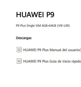 manual de usuario huawei p9 en español.