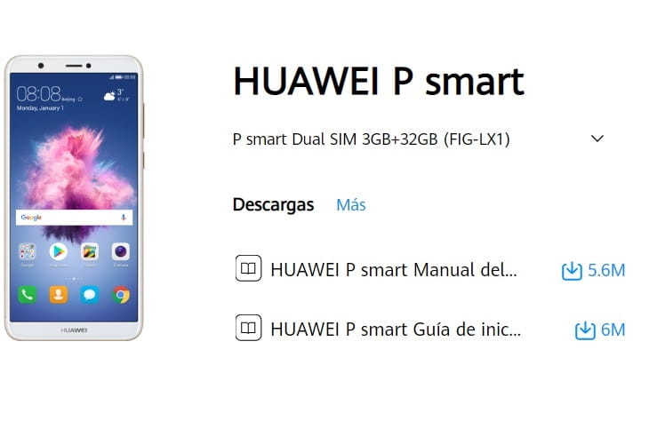 manual de usuario huawei p smart