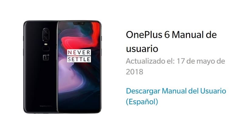 manual oneplus 6 español