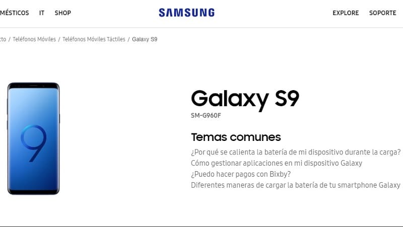 manual samsung galaxy s9 en español.