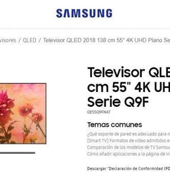 manual de televisor qled plano seri q9F en español pdf.