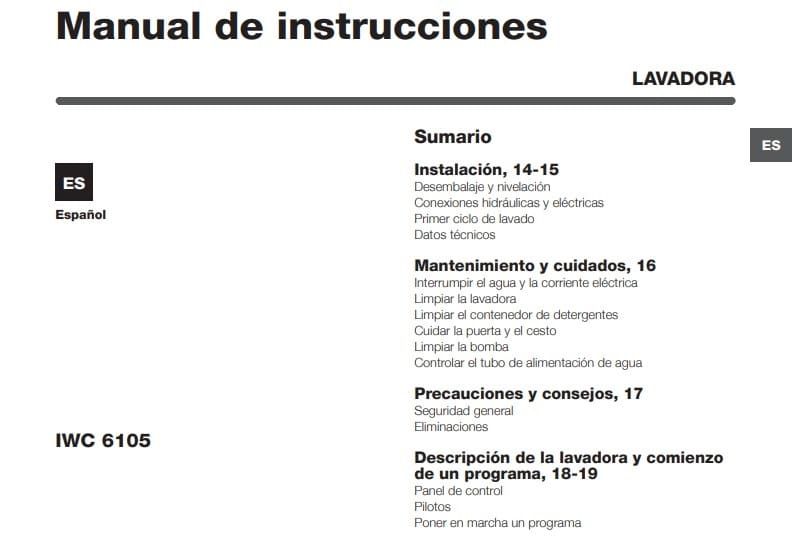 manual lavadora indesit iwc 6105 pdf.