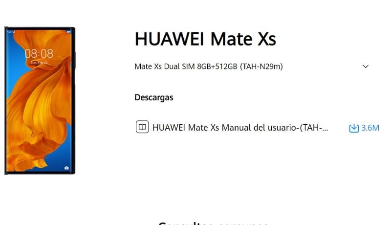 Manual De Usuario Huawei Mate XS Español PDF.