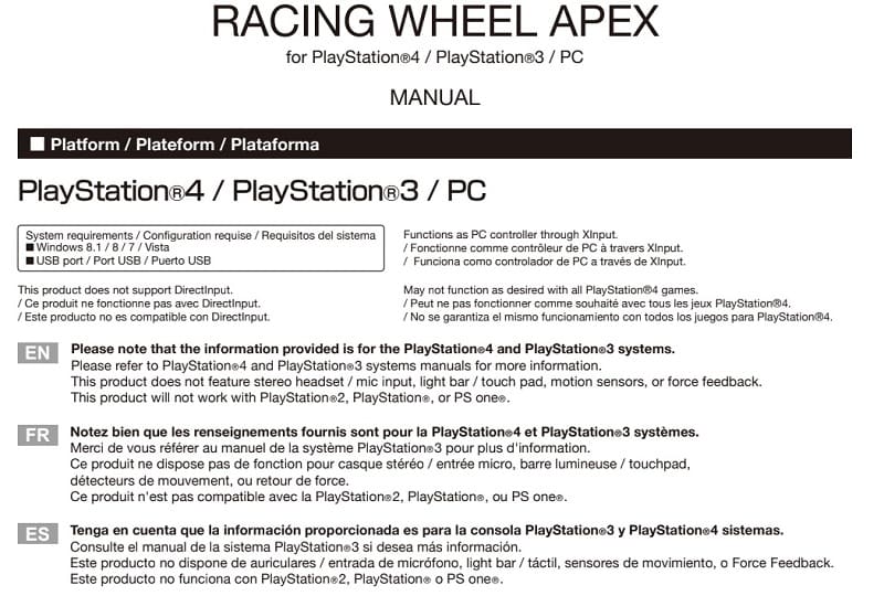 racing wheel apex pdf.