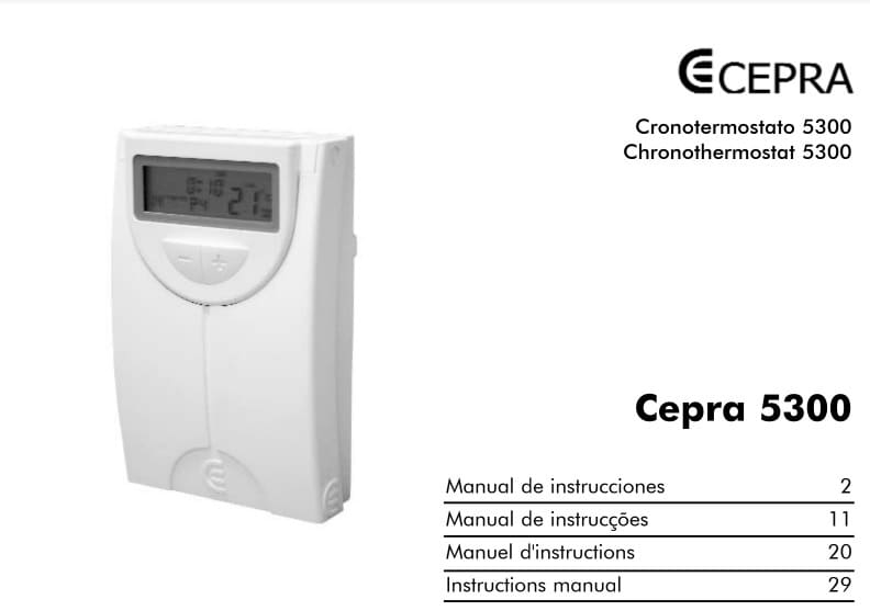 manual de usuario termostato cepra pdf.