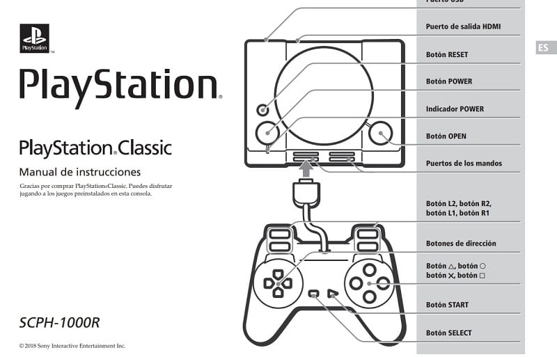 guía playstation classic en pdf.