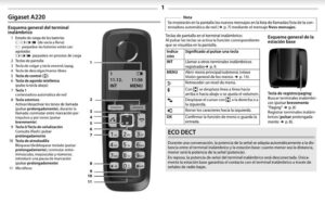 Guía de Instrucciones Gigaset A220 en PDF