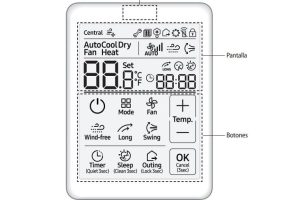 Manual Control Aire Acondicionado Samsung MWR-SH11N PDF.